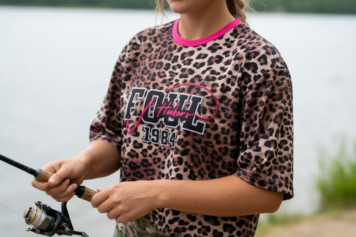 The Foul Hookers Wild Leopard Print Fishing Shirt (PRE-ORDER)