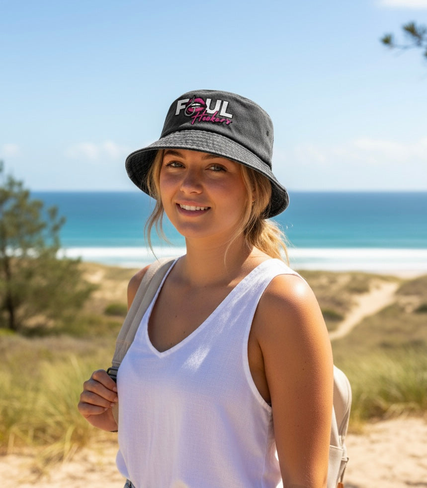 The Foul Hookers Wild Black Bucket Hat